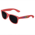 Coral Retro Tinted Lens Sunglasses - Full-Color Arm Printed